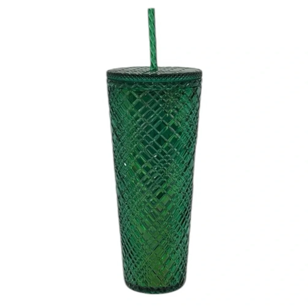 New Starbucks Jeweled Emerald Green 2022 Holiday Cold Studded Venti Tumbler 24oz